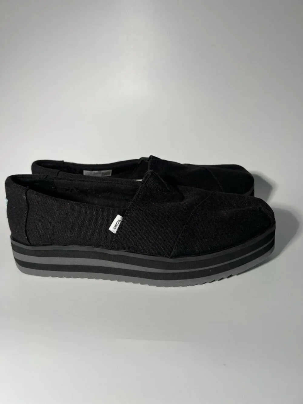 TOMS Alpargata Midform Slip-On Loafers Black Women’s Size 7.5